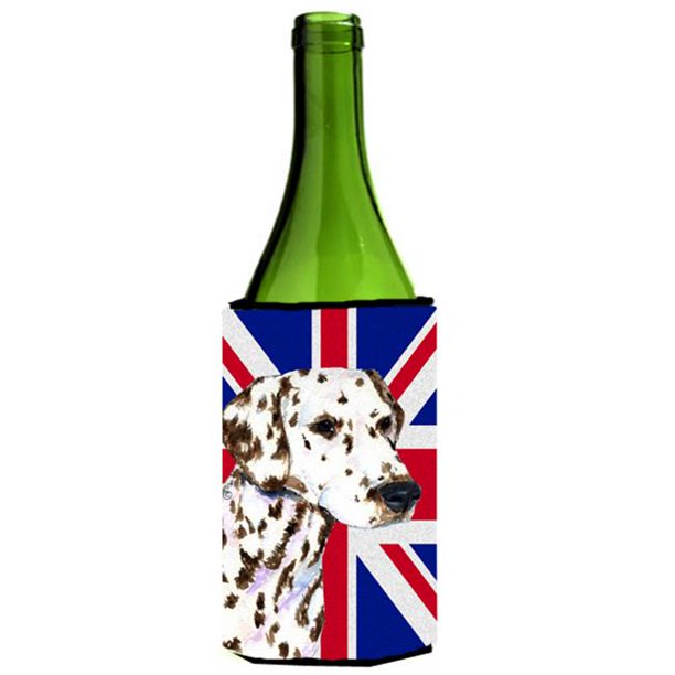 Dalmatian With English Union Jack British Flag Wine Bottle Sleeve Hugger 24 Oz Walmart Com Walmart Com