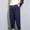 #420-Navy, variant on Handshe Men's Casual Linen-Cotton Pants Relaxed Fit Straight-Leg Breathable Versatile Trendy Design