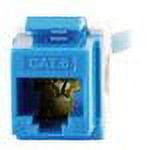 C2G 180 Degree Cat6 RJ45 UTP Keystone Jack - Blue - keystone jack