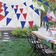 thumbnail image 1 of OULII Triangle Flag Party Banner Garland for America Independence Day Assorted Color Decoration, 1 of 6