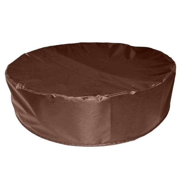 Cubierta de piscina redonda, cubierta de arenero, protector de toldo impermeable para piscinas elevadas café 160x30cm