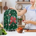 thumbnail image 2 of Yuyamidu Bow Candy Blender Cover, Spiral Candy Kitchen Appliance Decorative Dust Cover with Handle, Compatible with Coffee Maker Juicer Stand Mixer, Green Christmas, 2 of 6