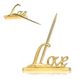 thumbnail image 3 of EeaseCA Wedding Signing Pen with Plated Metal Love Holder Party Pen Set (Golden), 3 of 4