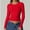 Red, variant on Abomasnow Women's Long Sleeve Shirts Fall 2025 Casual Basic Going Out Crop Tops Slim Fit Tight Y2K Clothes