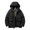 Black, variant on Mens Big Cargo Pocket Hooded Parka Men Short Zip Outer Coat, Adjustable Hood Windproof Seams for Skiing Camping Trips Black M