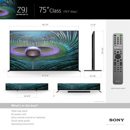 Sony - 75" Class BRAVIA XR Z9J LED 8K UHD Smart Google TV
