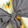 thumbnail image 5 of Robe Mini pour Femmes à Manches Courtes avec Nœud, Haut Bandage, Imprimé Tournesol, Ensemble Robe, 5 of 5
