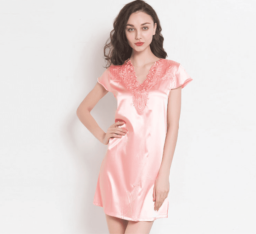 satin sleepwear dress
