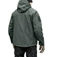 thumbnail image 6 of WTOBBY Men's Workwear Waterproof Hooded Jacket, Loose Fit Zip Pocket Warm Coat, Long Sleeve Outdoor Casual Wear for Fishing and Hiking,Gray M, 6 of 6