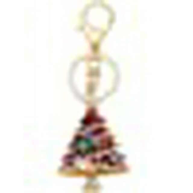 Jinsinto Rhinestone Keychain Christmas Tree Keychain Purse Bag Charm Pendant Keychain Christmas Gift red