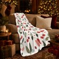 thumbnail image 3 of Cherries Olive Stems White Botanical, Cozy Friendship Quote Scene, Warm Flannel Blanket for Living Room and Reading Nook, Art Lovers Thanksgiving Gift, Artistic Home Decor, 3 of 9
