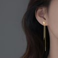 thumbnail image 3 of 925 Sterling Silver Butterfly Dangle Earrings for Women Teens Butterfly Dangle Earrings Threader Earrings Line Tassel Chain, 3 of 10