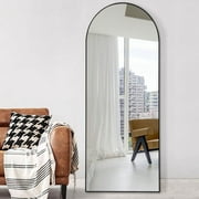 NeuType Full Length Mirror Floor Arched Black 65"x22"