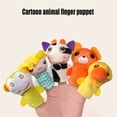 thumbnail image 7 of Leileiiiii Four Finger Ring 5pc Kids Cartoon Animal Finger Puppet Soft Velvet Doll Prop Toy Easter Stuffing, 7 of 7
