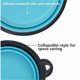 thumbnail image 2 of Large Collapsible Dog Bowls, Portable Foldable Travel Water Bowl Food Dishes with Carabiner Clip for Traveling, Hiking, Walking, (light blue) ﻿, 2 of 5