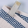thumbnail image 5 of Superior Athens 3-Piece Cotton Greek Scroll Towel Set, Ivory-Navy, 5 of 9