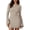Apricot, variant on PRETTYGARDEN Womens Fall Bell Long Sleeve Mini Dress Casual Boat Neck Ribbed Bodycon Short Party Cocktail Dresses