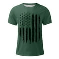thumbnail image 4 of 4Th Of July Shirts For Men Fashion American Flag Graphic Tee Independence Day Short Sleeve Round Neck Patriotic T-Shirts Army Green L, 4 of 4