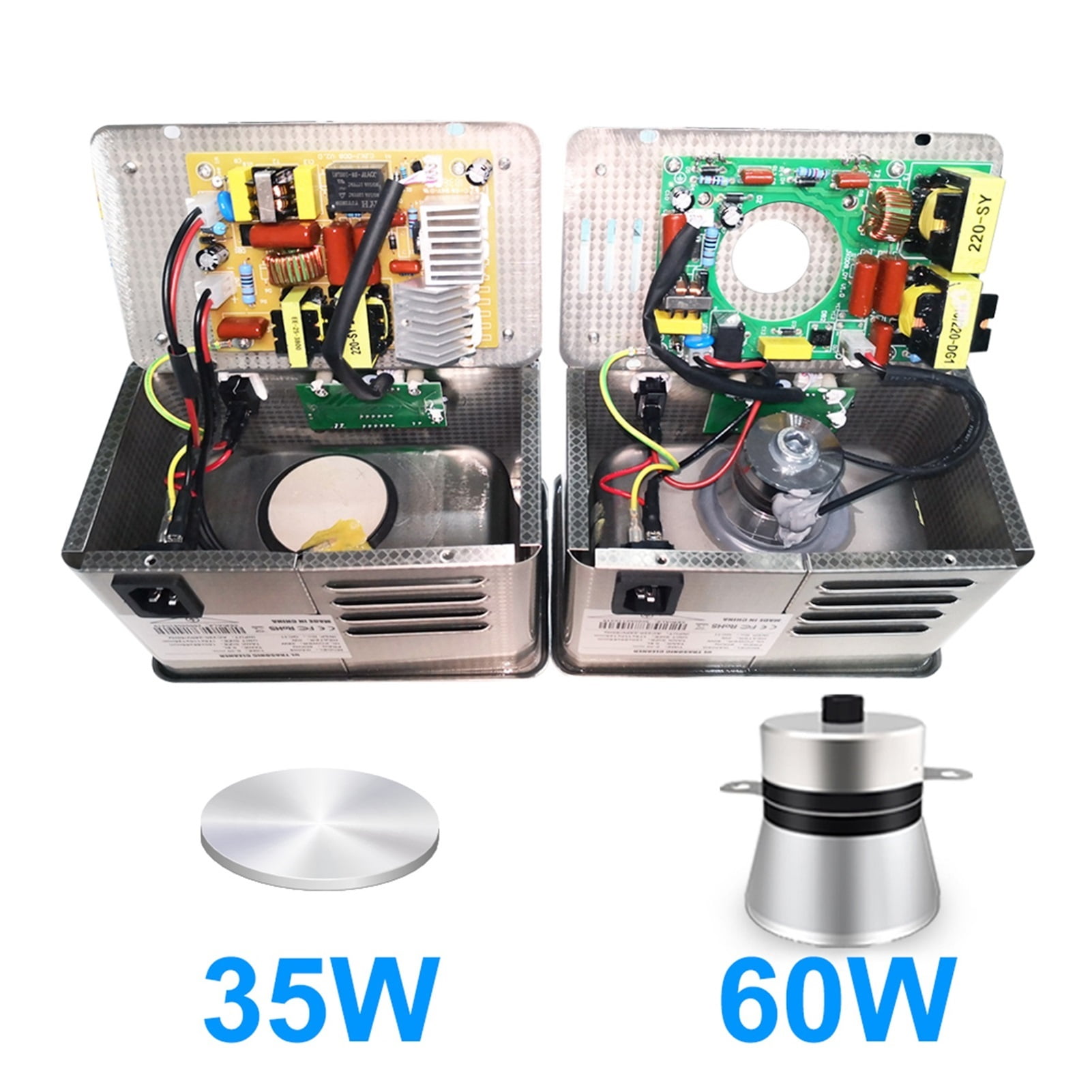 Digital Ultrasonic Cleaner 60W Sonicator Bath 40Khz For Gold Sliver Jewelry Glasses Jade Necklace Oxides Rust Oil Washer ,Strong Cleaning