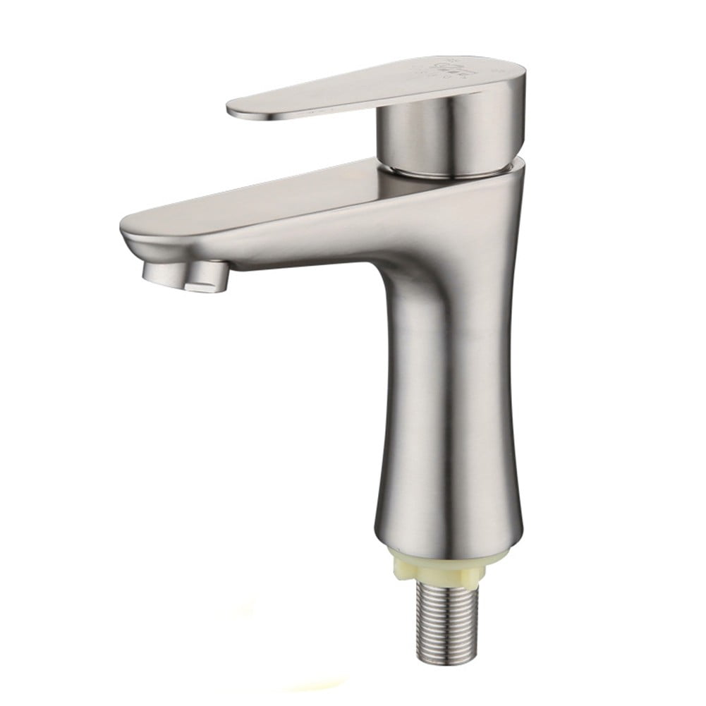 Dleadar Bathroom Basin Faucet Stainless Steel Cold Water Tap Toilet Single Lever Kitchen Sink Tap Bathroom Washbasin Faucet Home Decor