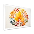 thumbnail image 2 of Designart "Beauty of Autumn Leaves in Yellow and Red" Floral Framed Wall Art Decor - Traditional Yellow Tree Maple Hallway Framed Wall Art Decor, 2 of 6