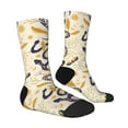 thumbnail image 2 of Goofa Snake And Floral Printed Men's Crew Socks, Soft Durable Breathable Moisture-Wicking with Odor Control Cotton socks, 2 of 9