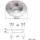 thumbnail image 3 of Set of 2 Round Recessed Handles for Sliding Door Stainless Steel Satin Brushed Round Sliding Door Handle - Silver, 3 of 5