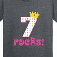 thumbnail image 4 of Inktastic 7th Birthday 7 Rocks Girls Youth T-Shirt, 4 of 5