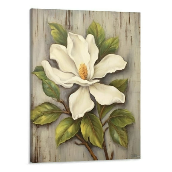 Shiartex Magnolia Flowers Canvas Wall Art Picture for Bedroom Living Room Home Decor 16x20in