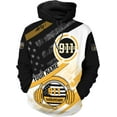 thumbnail image 3 of Personalized 911 Dispatcher 3D Hoodie, Custom Sweatshirt, Thin Gold Line Flag 3D Zip Shirt (T-shirt, L), 3 of 7