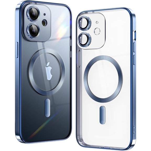Entronix Magnetic Clear Case Compatible with iPhone 11, Flexible Fashion Cover, Blue