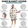 thumbnail image 5 of Wearable Oversized Blanket,Beige Christmas Santa and Train Pattern Wearable Blanket Hoodie for Adults,Cozy Hooded Blankets with Super Pockets,Super Warm Fuzzy Pullover for Women & Men, 5 of 6