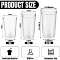 thumbnail image 2 of SOFTGAS 8 oz Plastic Cup Break Resistant Drinking Glasses Reusable Clear Cup Stackable Shatterproof Drink Tumblers for Cafe Restaurant Grade Party Catering Supplies(12 Pack), 2 of 7