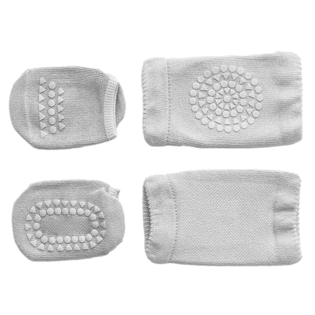 Rodilleras y calcetines para bebés, algodón inodoro, silicona, rodilleras para niños pequeños, calcetín antideslizante, protección contra caídas, amigable con la piel para