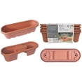 thumbnail image 4 of Bloem Milano 4 Piece Rail Planter Set Terra Cotta, 4 of 8