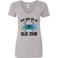 thumbnail image 3 of Inktastic You Had Me at Blue Crab Women's V-Neck T-Shirt, 3 of 5