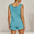 thumbnail image 7 of XuJwPNcy Womens Pajama Set Soft Sleeveless Tank Top and Shorts Lounge Sets Summer 2 Piece Pjs with Pockets, 7 of 7