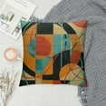 thumbnail image 2 of Chilfamy Pillow Cover Retro Orange and Turquoise Geometric Mid Century Lumbar Pillow Covers Outdoor Pillowcase Retro Mid Century Modern Abstract Pattern Throw Pillowcase Decorations Supplies White, 2 of 5