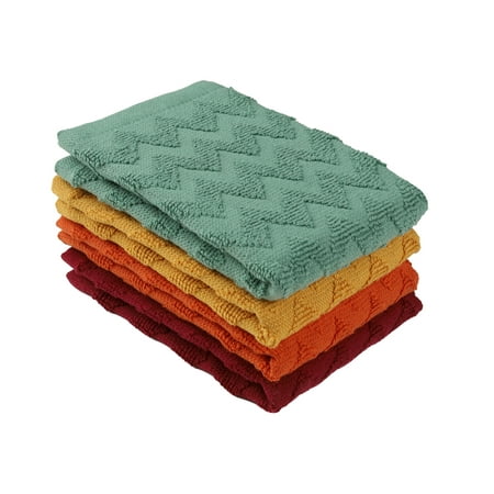 Harvest 4-Piece Dishcloth Set, Multi-color - Way to Celebrate Collection