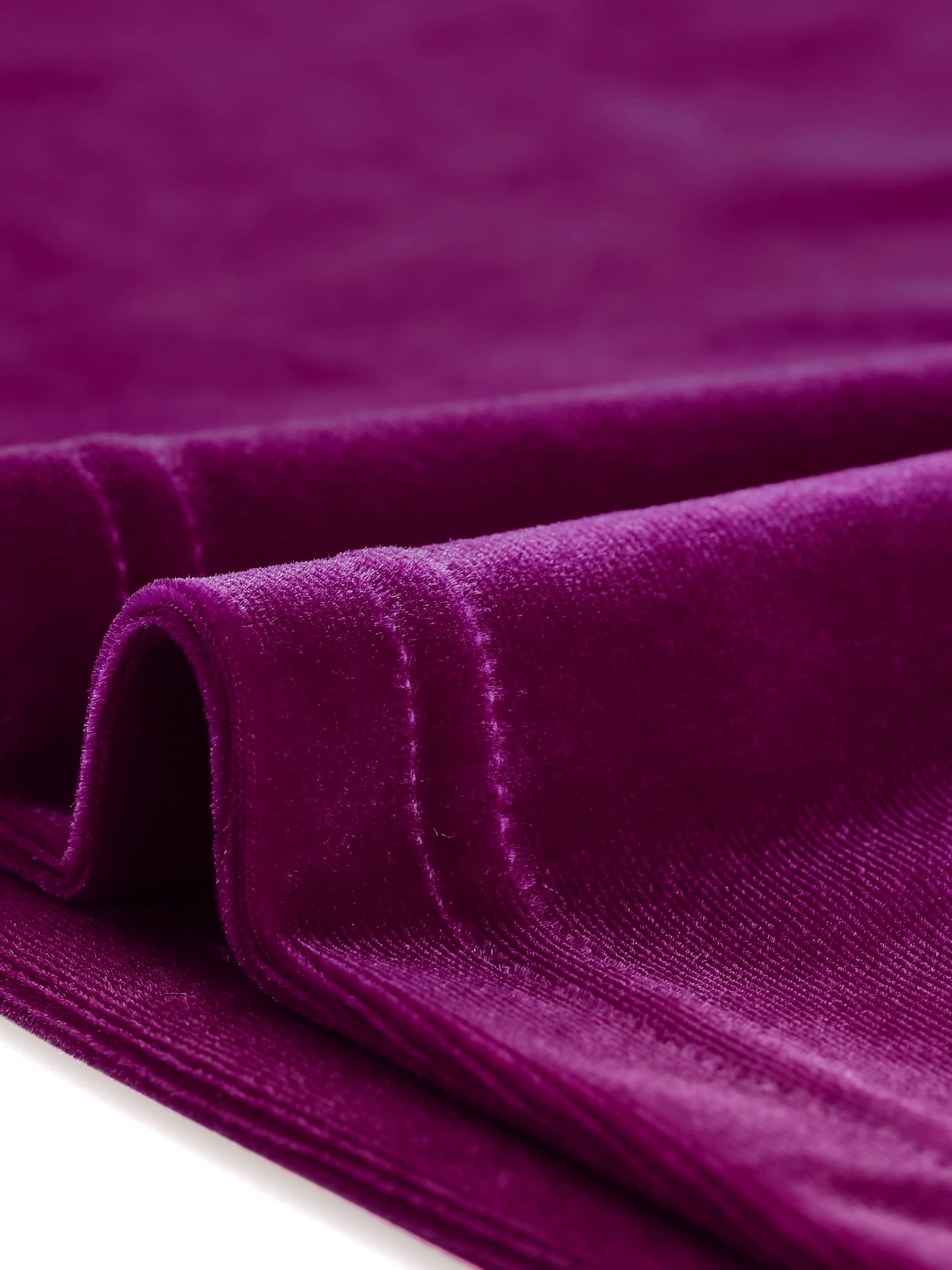 DARING DIVA Women's Ruffle Collar Shirt Velvet Tops Blouse XL Purple