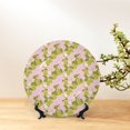 thumbnail image 6 of Bingfone Pears And Flower Print Bone China Dinner Decorative Plates,Handmade Ceramic Dinner Plate with Stand for Home Club-6in, 6 of 6