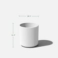 thumbnail image 4 of Veradek Demi Series  12" Plastic-Stone Planter - 2-Pack White, 4 of 10