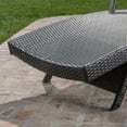 thumbnail image 3 of GDF Studio Olivia Outdoor Wicker Adjustable Chaise Lounge with Cushion, Multibrown and Blue, 3 of 9