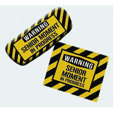 Spoontiques Padded Senior Moment Eye Glass Case with Matching Lens Cloth