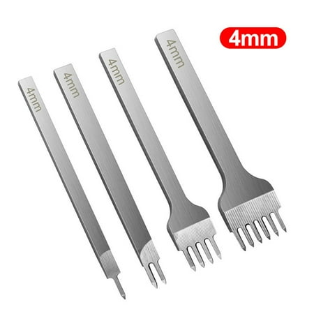 

BCLONG 4PCS Leather Craft Punch Tool Hole Chisel Graving Stitching Sewing Tools Set
