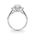 thumbnail image 2 of Eloya Jewel 2.34 Ct Heart Cut Engagement Solitaire with Accent Ring for Women - Moissanite - 14K White Gold Plated - Engagement Wedding Ring - 3 Stone Moissanite Eternity Band Ring, 2 of 2