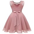 thumbnail image 4 of Robes Ligne A pour Femmes Couleur Unie Découpe Col Sans Manches Robe TP-TTTG, 4 of 10