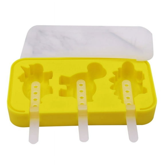 3 Cells Dinosaur Shaped Ice for Pop Moulds Ice Cream Moulds Ice Cream Makers Ice Cream Moulds for Kitchen Party Hand Mak