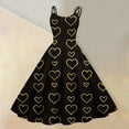 thumbnail image 2 of LWavelet 2026 Valentine's Fitted Heart Floral Dress, Women's Rose Blossom Sleeveless A Line Flowy Casual Sundresses Black M, 2 of 4