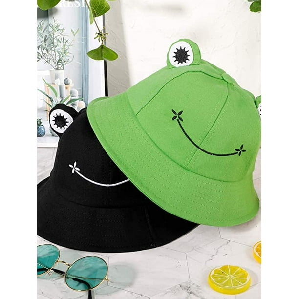 1 piece Frog Bob Adult Frog Hat Bucket Hat Frog Cotton Summer Fisherman Hat  Woman Hat Cotton Sun Hat for Women 